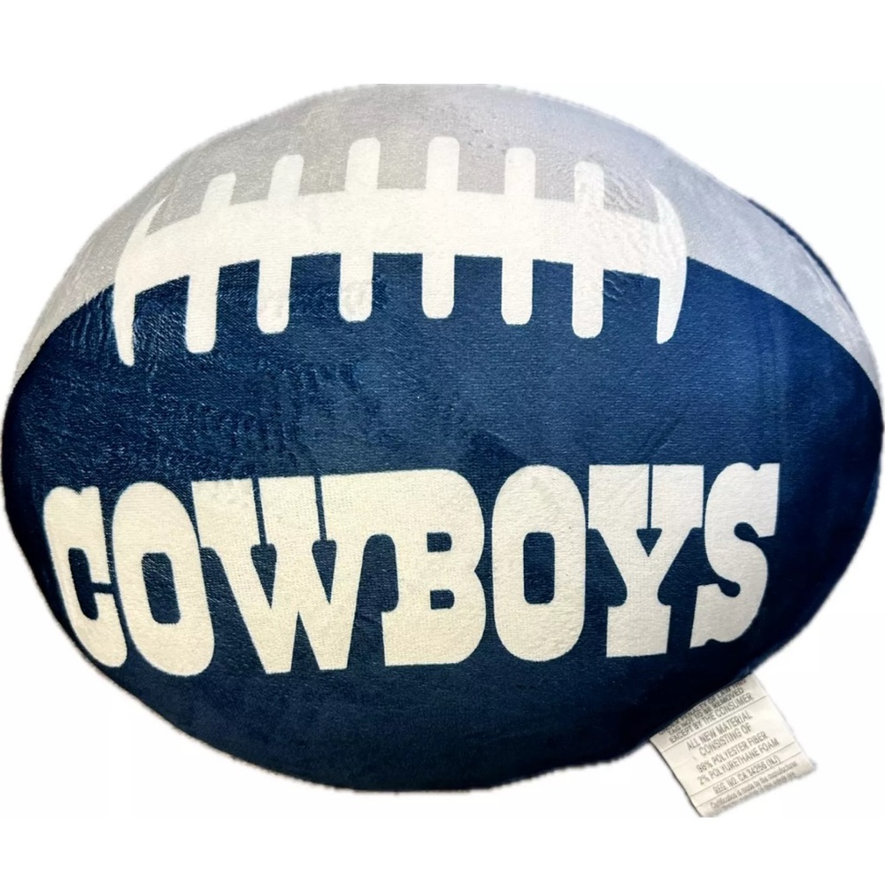Cowboys Plush Football pillow - Blue and White. NEW